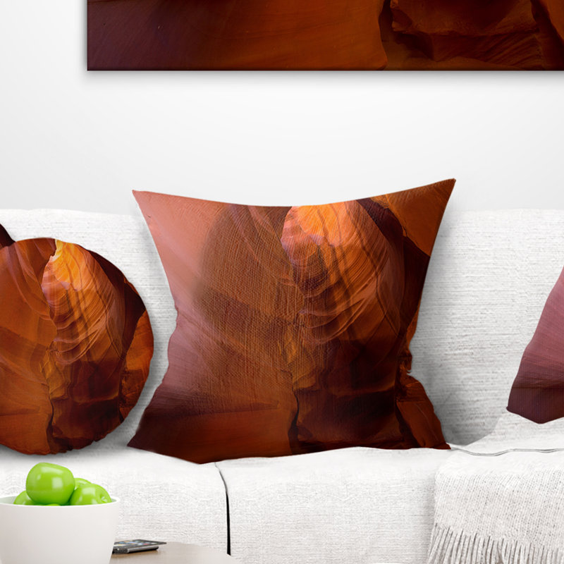 Coussin Schafer Landscape Antelope Canyon, 16 po x 1 po, Coussin décoratif