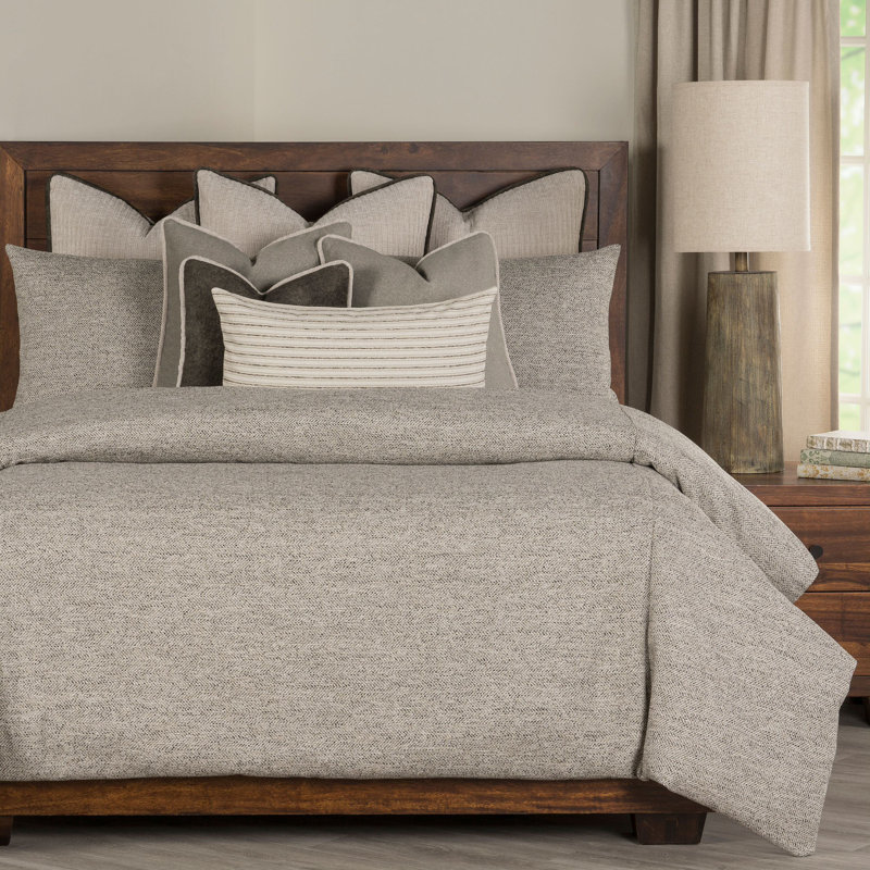 Adventure Tweed Duvet Cover & Insert Set, Brown, King Duvet Cover & Insert +2 Shams +2 Pillows
