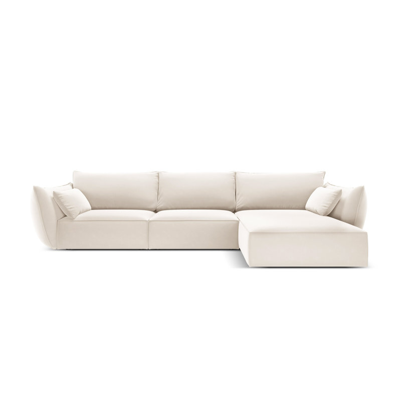 Adriona 4 Seater Corner Sofa , Right Hand Facing, Light Beige
