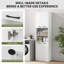 Armoire de rangement 75 po avec 4 portes et 2 compartiments ouverts Costway-1659888965