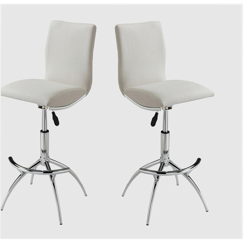 Modern Barstool Texture/Chrome Adjustable Height