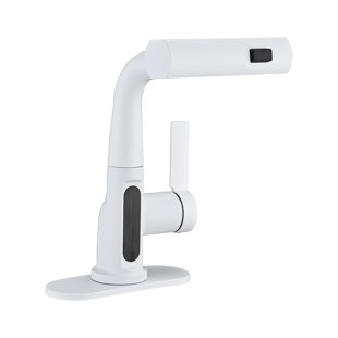 Waterfall-style Kitchen/bathroom Faucet With Pull-down Shower Head, Single Handle And 360° Rotating Stainless Steel Single Hole Or 3-hole Kitchen Sink/bathroom Faucet.