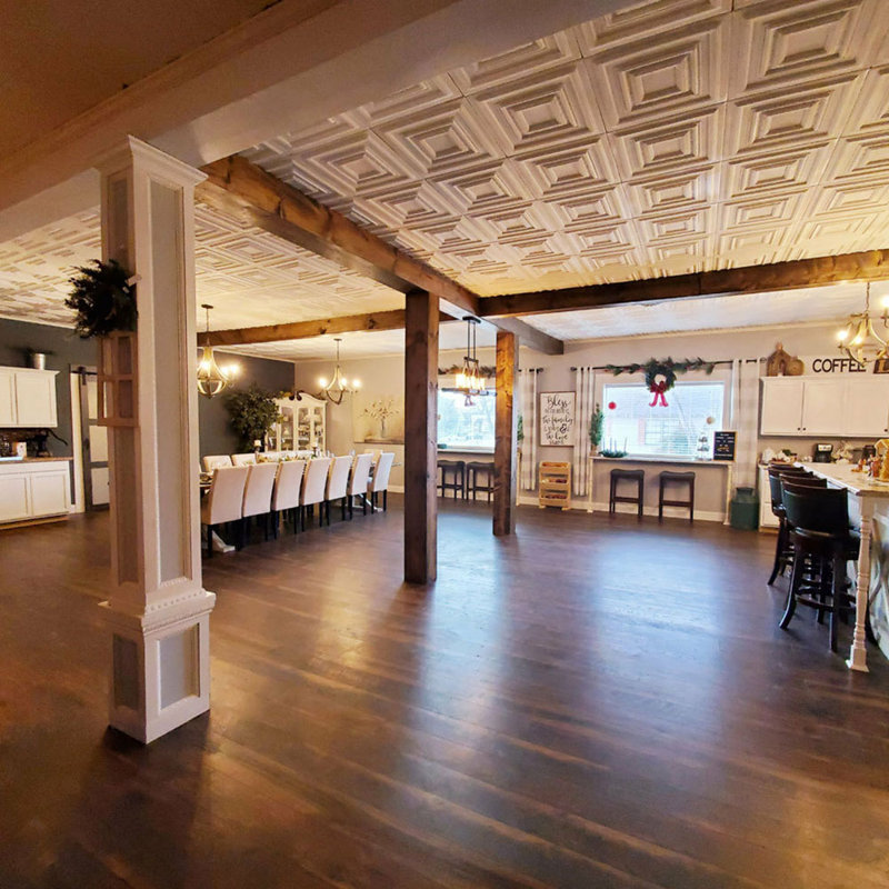 Plain White Polystyrene Coffered Ceiling Tile Set