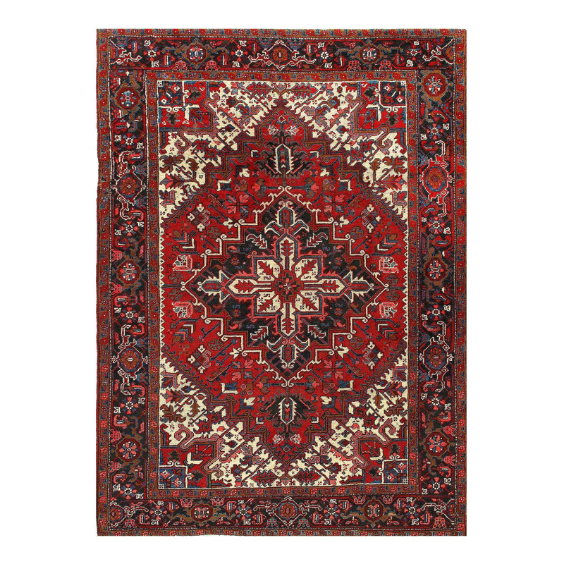 Canvello Silkroad Heriz Serapi Rust And Black Rug - 6'6'' X 8'11''