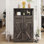 Armoire de rangement avec portes et tiroirs