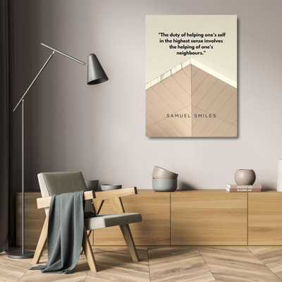 Trinx ArtsyQuotes Gallery Wrapped Canvas Art Titled: Samuel Smiles Quote: Duty of Helping