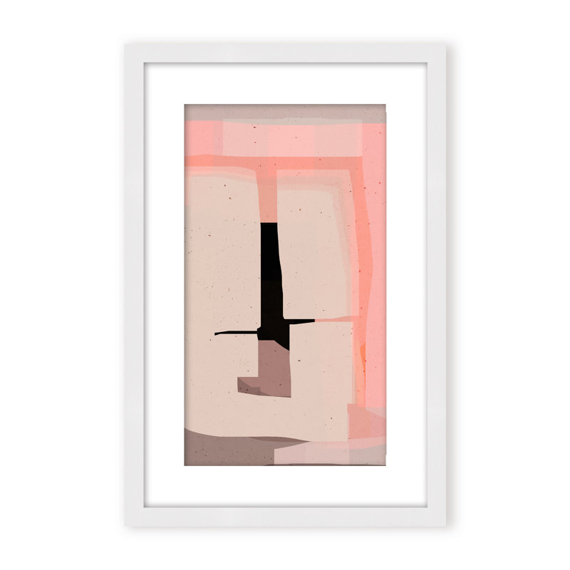 Abstract Phase 1 by  - Picture Frame Painting on Paper, 24" H x 16" W x 1.125" D, Black, Framed Print