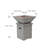 Rockland 27" Square Fire Bowl with Pedestal Base-110782018-110782019