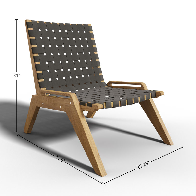 Draper Teak Outdoor Woven Chat Chair