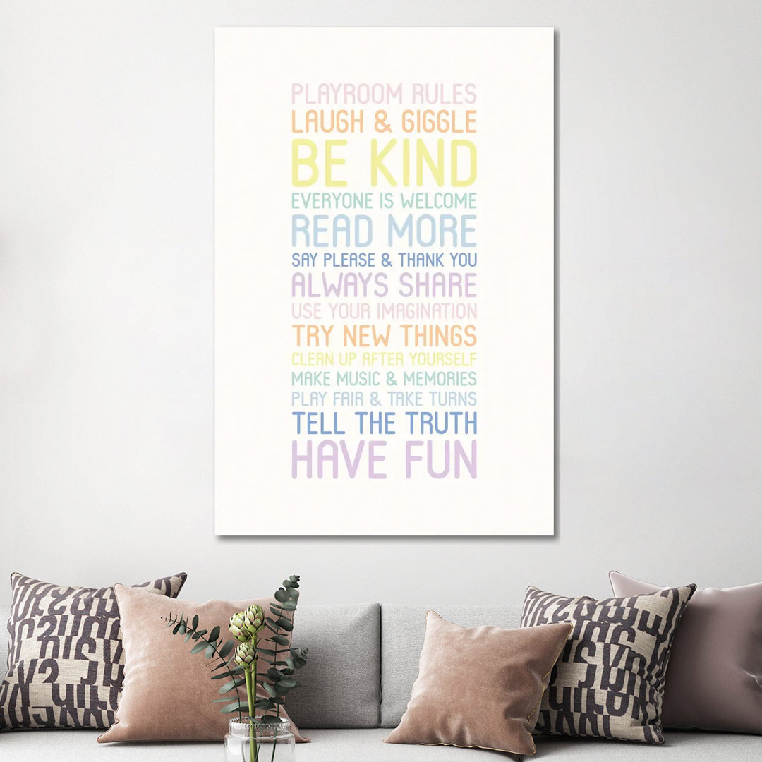 Pastel Playroom Rules