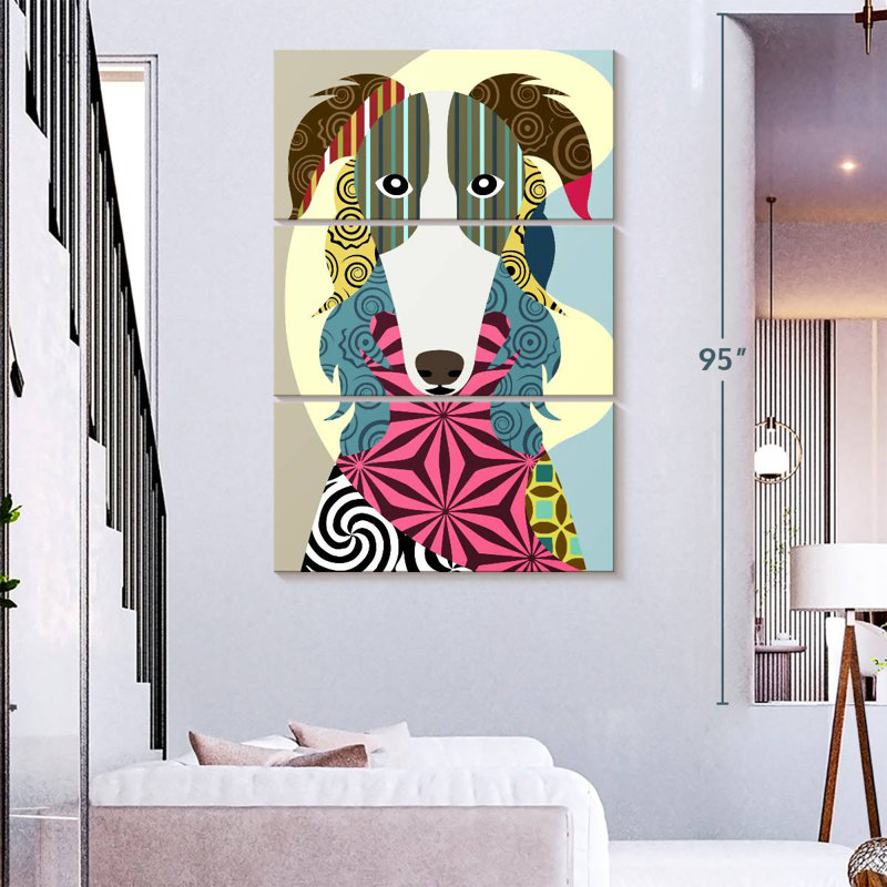 Brampt Borzoi Russian Wolfhound, 74" H x 48" W