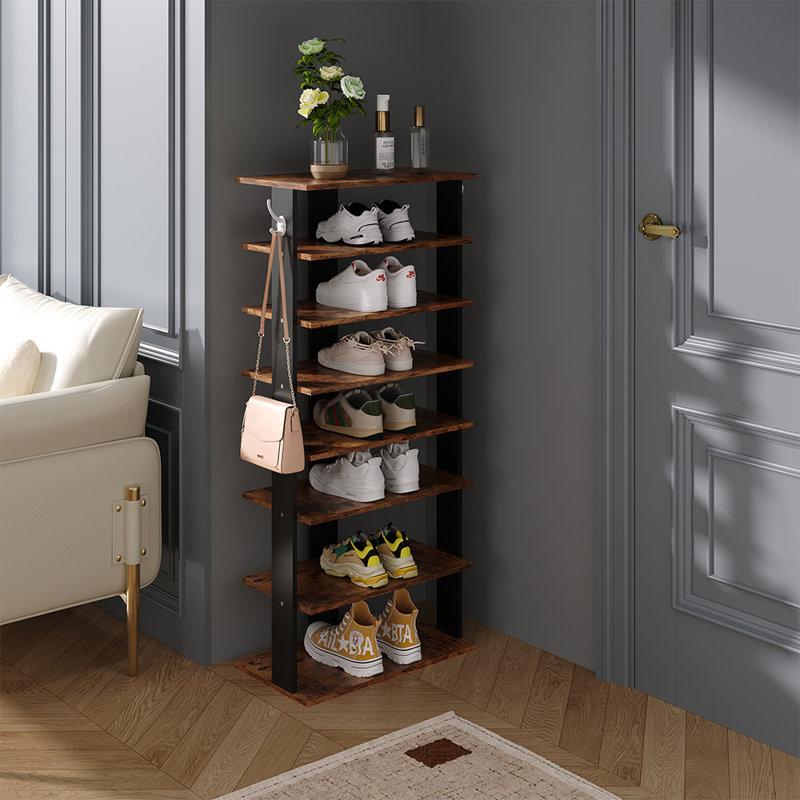 14 Pair Shoe Rack, Brown