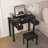 Sleek Vanity Table with LED Lights, Flip-Top Mirror and 2 Drawers, Jewelry Storage for Women Dressing-1587969758