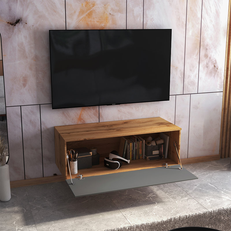 Jonanthan Unfinished TV Stand for TVs up to 40", Oak/Grey