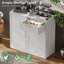 Armoire à déchets coulissante 13 gallons avec tablette et tiroir réglables-130405895-130405899