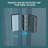 34"W X 72"H Fold Frameless Design Shower Door With Tempered Glass