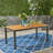 Durable Acacia Wood Patio Dining Table With Iron Legs For Outdoor Gatherings And Family Meals