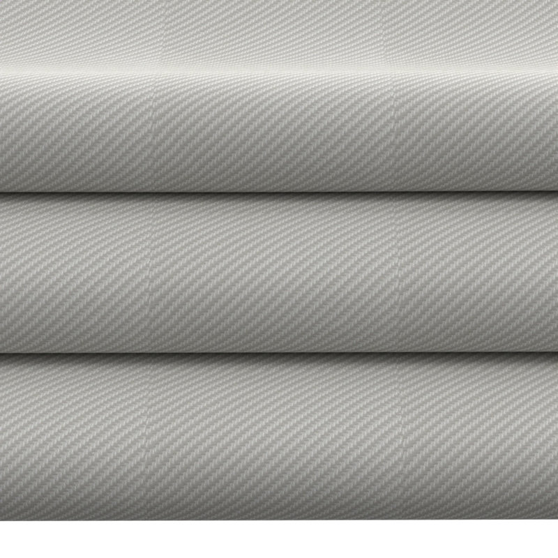 Spradling Carbon Fiber Faux Leather Vinyl Fabric By The Yard, Mineral
