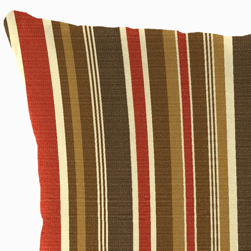 Sunbrella Outdoor Throw Pillow, Brannon Redwood Striped