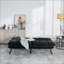 Canapés, canapé-lit convertible 2 places moderne pour petits appartements | Rembourré | Noir-2000179564