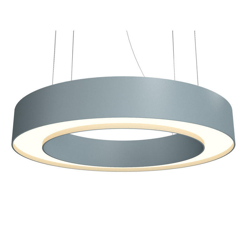1 - Light LED Pendant, 5.27" H x 23.4" W x 23.4" D, Imbuia