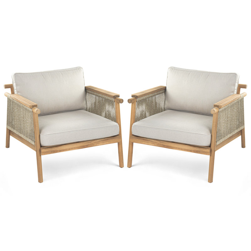 Leatrice Outdoor Club Chair Set