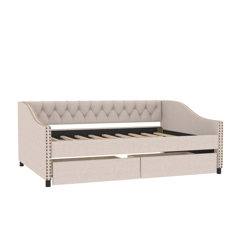 Upholstered Daybed, Beige