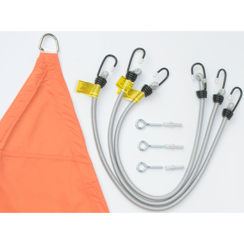 Nonatum 3.6m x 3.6m Triangle Shade Sail, Orange