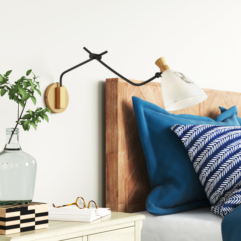 Cumberland Steel Plug-in Swing Arm Sconce