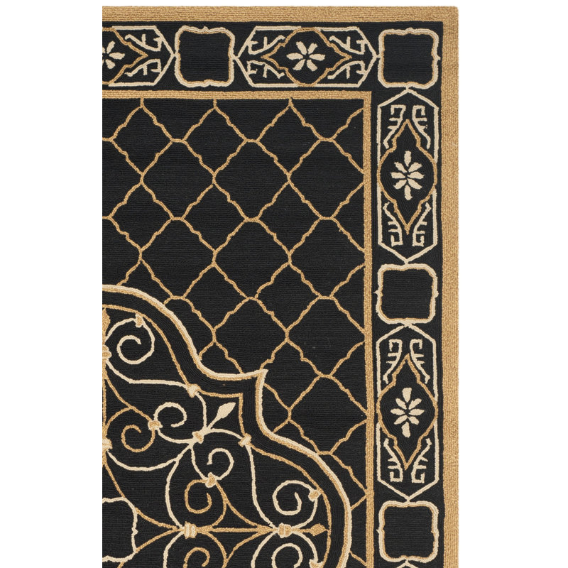 Gresham Palace Hand Hooked Performance Geometric Rug, Runner 2'6" x 10'