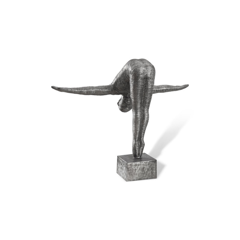 Bending Diver Aluminum Statue