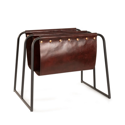 Porte-revues double en cuir Arlo