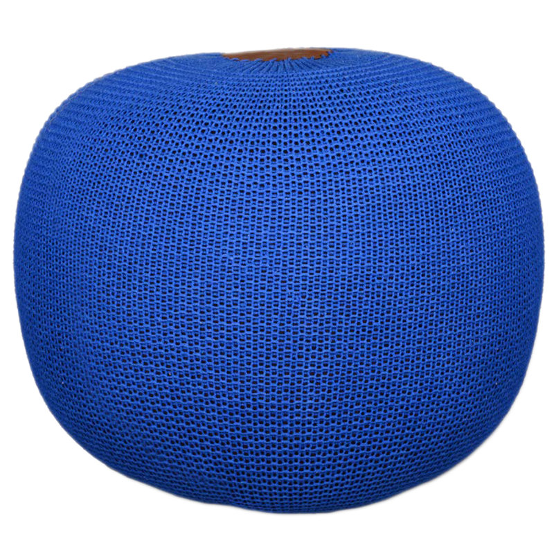 Upholstered Pouf, Navy