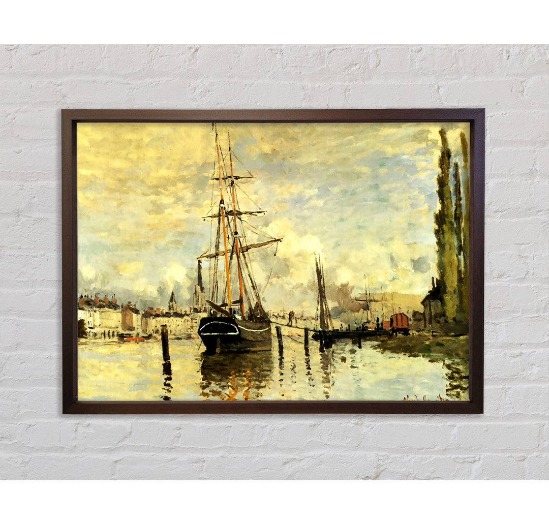 Monet Die Seine bei Rouen 1872 - Einzelner Bilderrahmen Kunstdrucke auf Leinwand