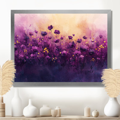 Markowski, fleur de minuit mauve, champ de fleurs sauvages III - Art mural fleurs sauvages