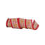 4"X10y Gingerbread/Peppermint On Lame Ribbon
