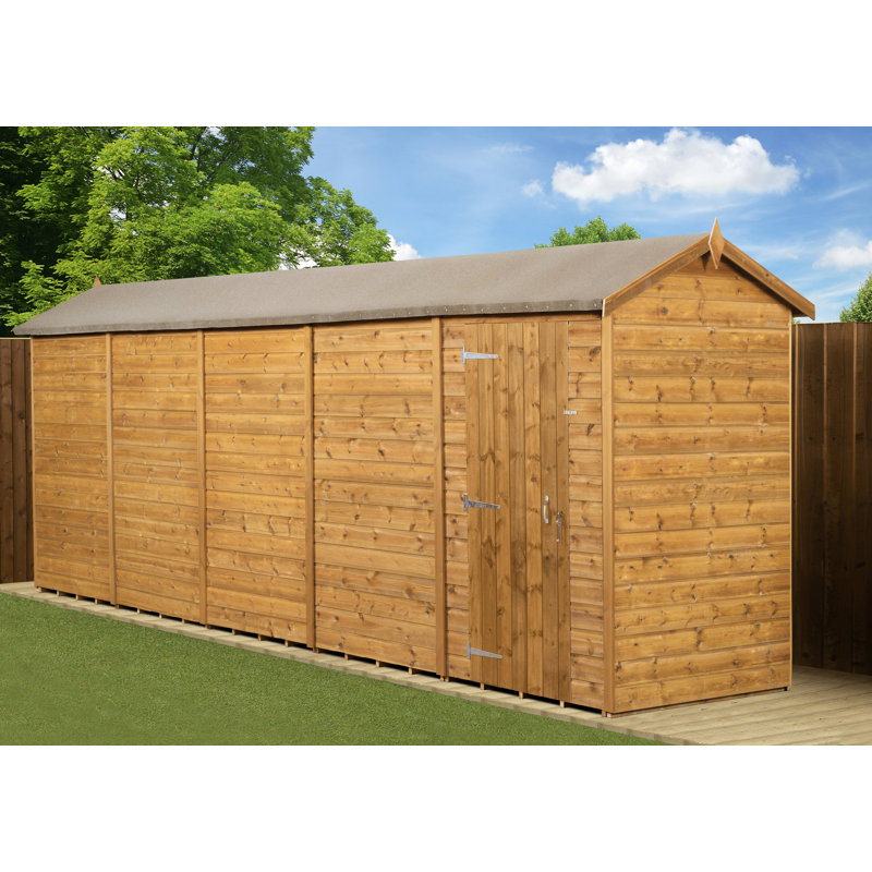 Modular Apex Garden Shed  20X4 No Windows