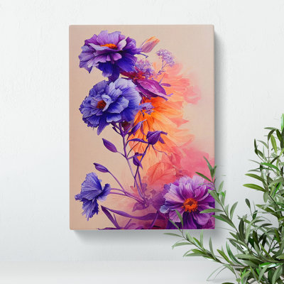 XC1022-3683X Pretty Watercolour Flowers No.2 - Wrapped Canvas Print