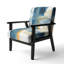 Makaiah - Indigo Panel VI - Fauteuil rembourré Glam Modern