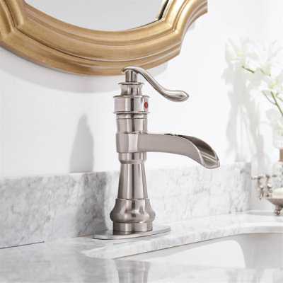 Single-Hole Single-handle Bathroom Faucet with Drain Assembly