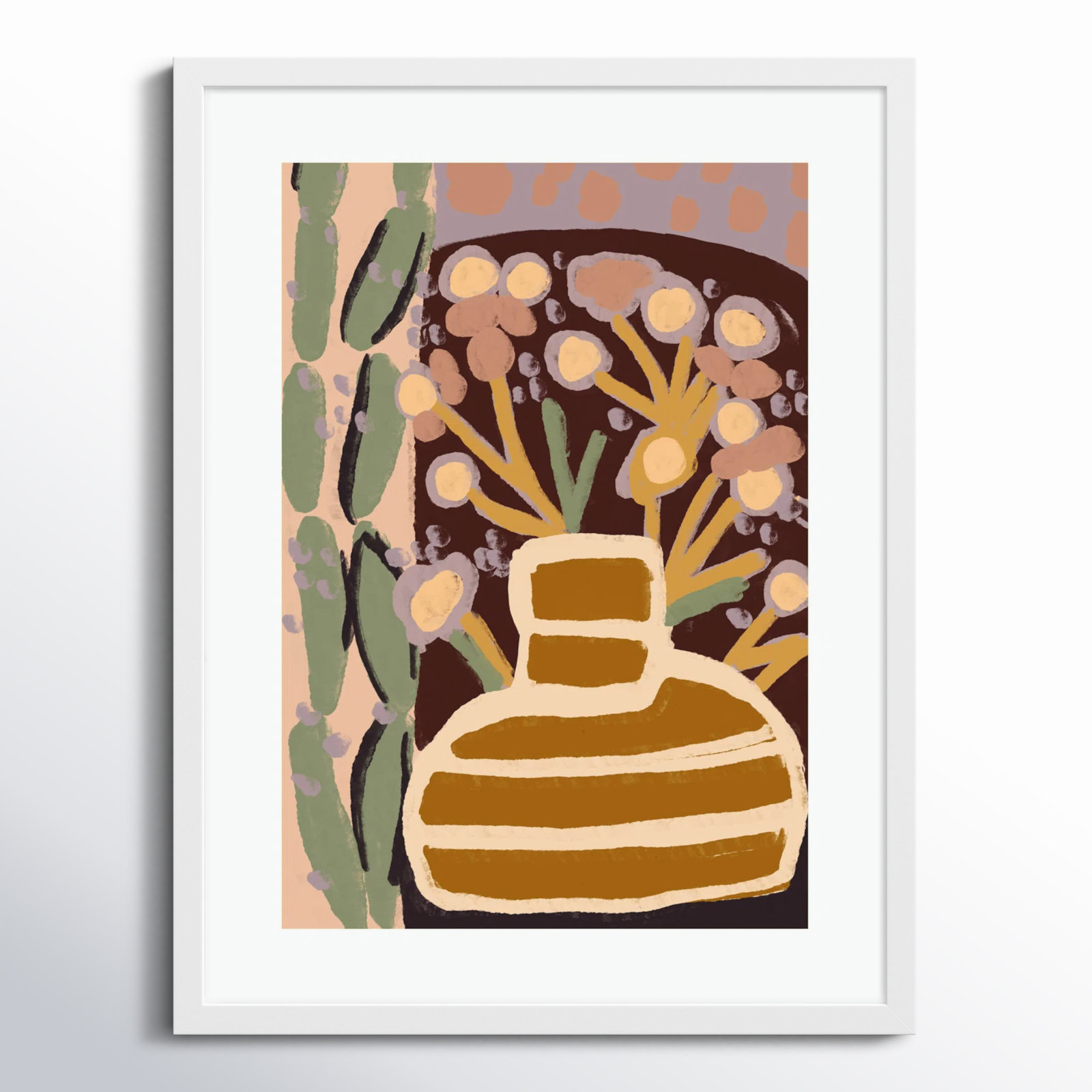 Pastel Impression by Treechild, White Framed, 25" H x 19" W