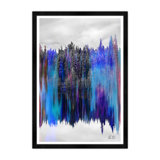 Reflective Treescape In Blue Print by Tim Klein