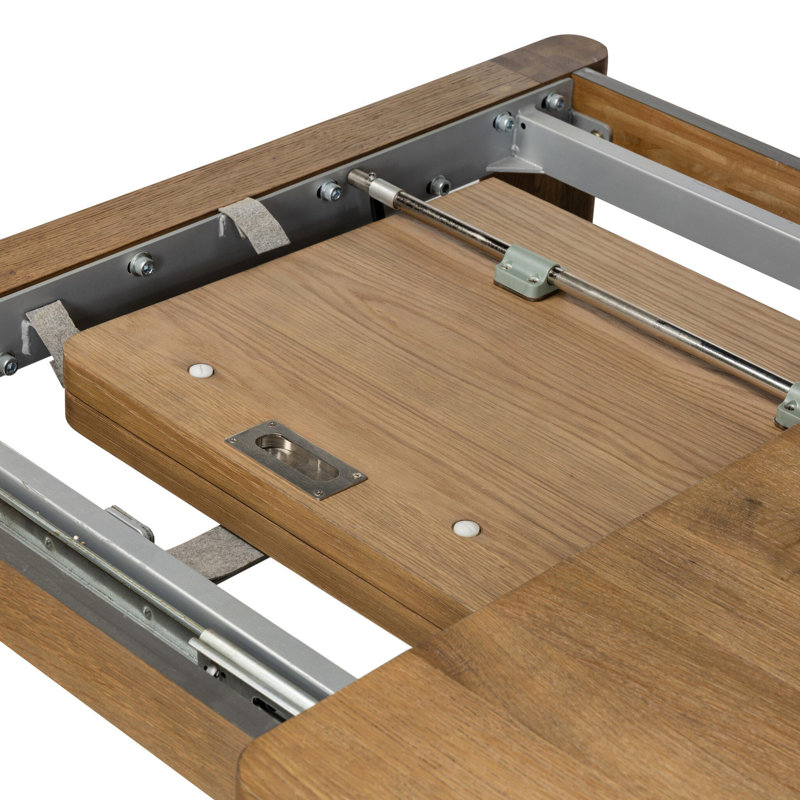 Noeline Solid Oak Dining Table, 30'' H x 65'' W x 42''D, Worn Oak