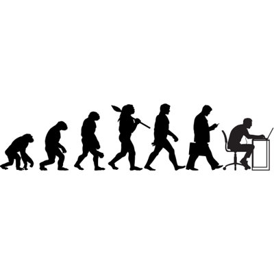 SP13343 7pack Evolution of Man Silhouette Cardboard Cutout Standee Standup