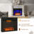 Kylah Recessed Electric Fireplace with Multicolor Flame,Remote Control & Sound of Crackling Fire-19678257