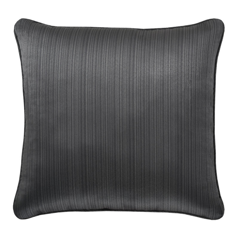 Coussin décoratif décoratif carré gris anthracite 18 po Deco