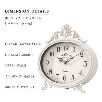 Analogue Quartz Movement / Crystal Tabletop Clock