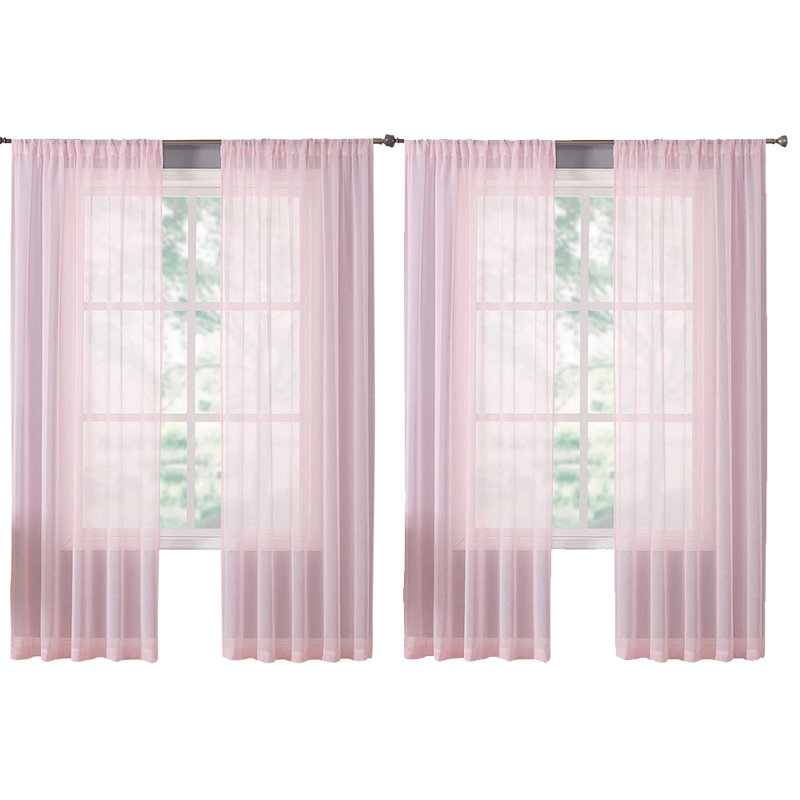 Milania Sheer Curtain, Pink