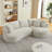 Compression Curved Sectionals Corduroy Modern Large Home Seating