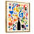 Toile avec cadre flottant or